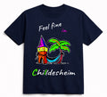 T-Shirt aus Bio-Baumwolle, "Feel fine in Chilldesheim" Kehrwiederturm-Variante, schwarz, Nr.004, inkl. Versand